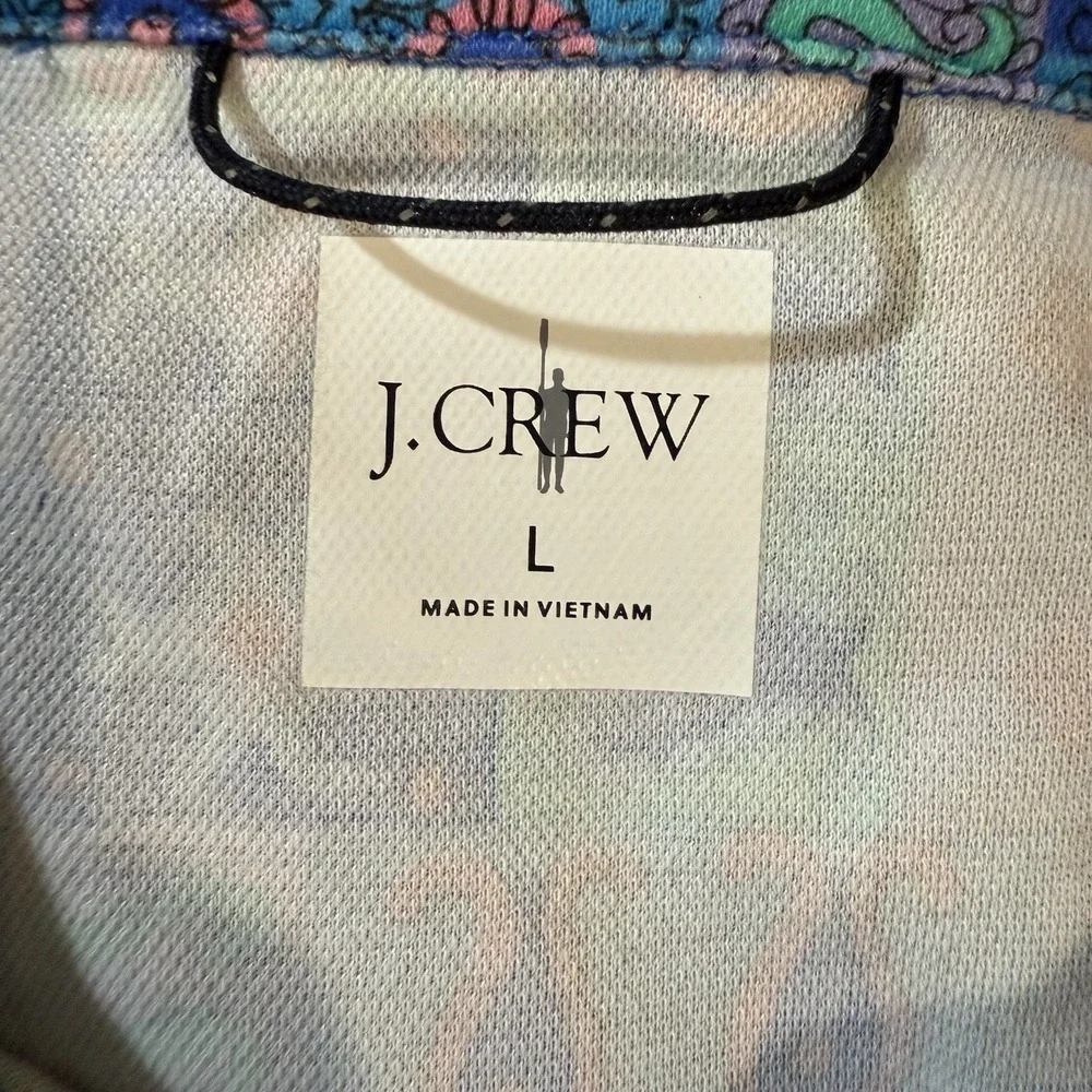J Crew Performance Polo Shirt‎ Mens L Coolmax Oarsman Multicolor Short Sleeve